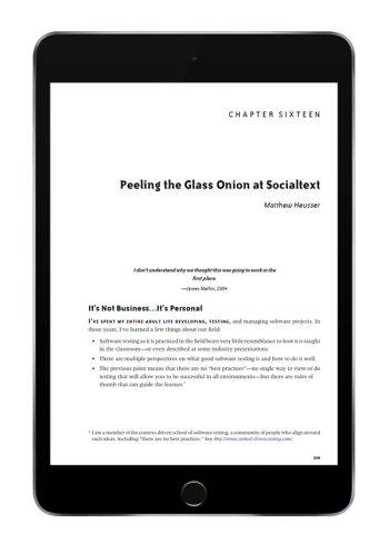 Beautiful Testing Chapter 16